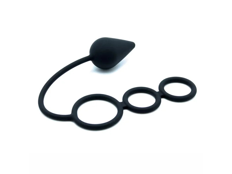Plug con Anillos Pene Silicona