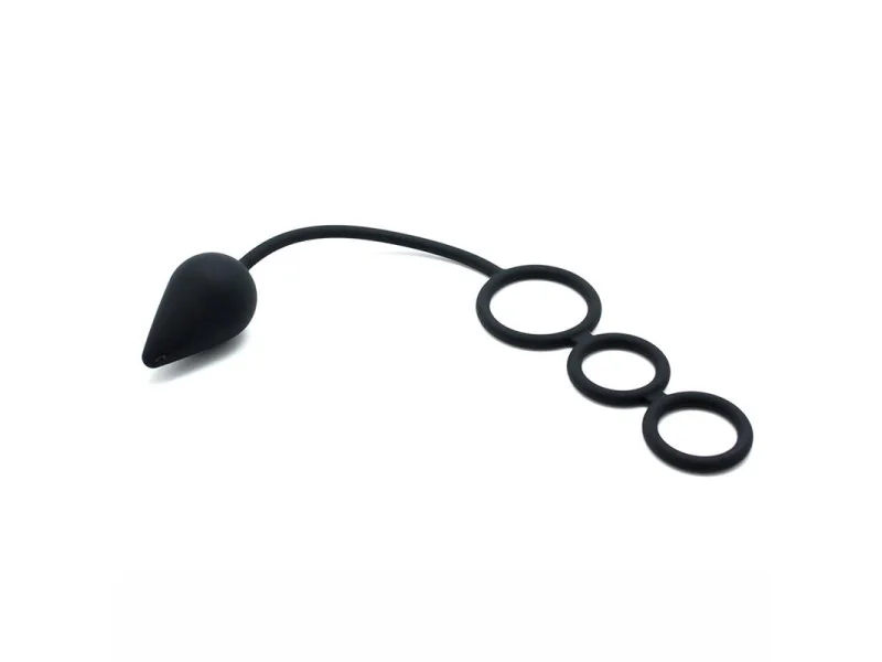 Plug con Anillos Pene Silicona