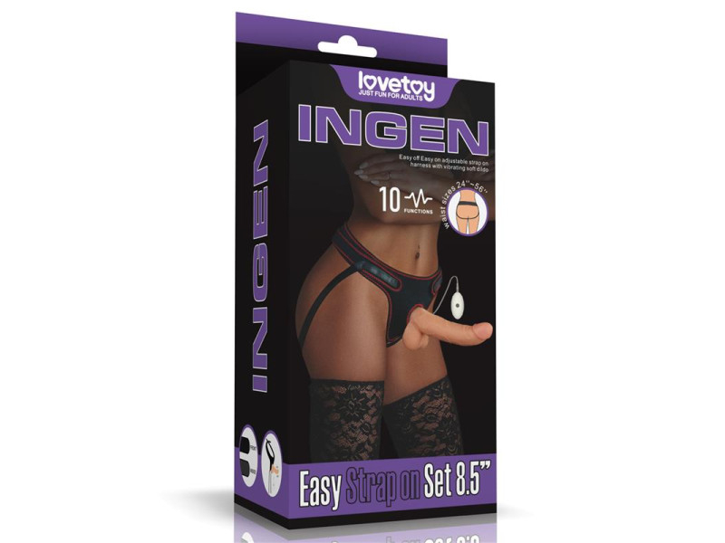 Arnes con Dildo con Vibracion y Control Remoto 85