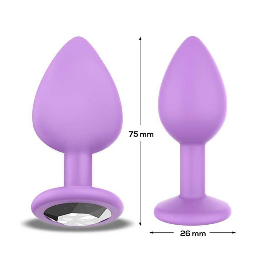 Sparkly Plug Anal Silicona Talla S Lilac