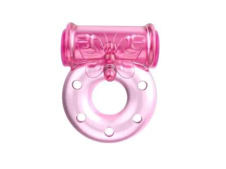 Baile Anillo Vibrador con Preservativo Color Rosa