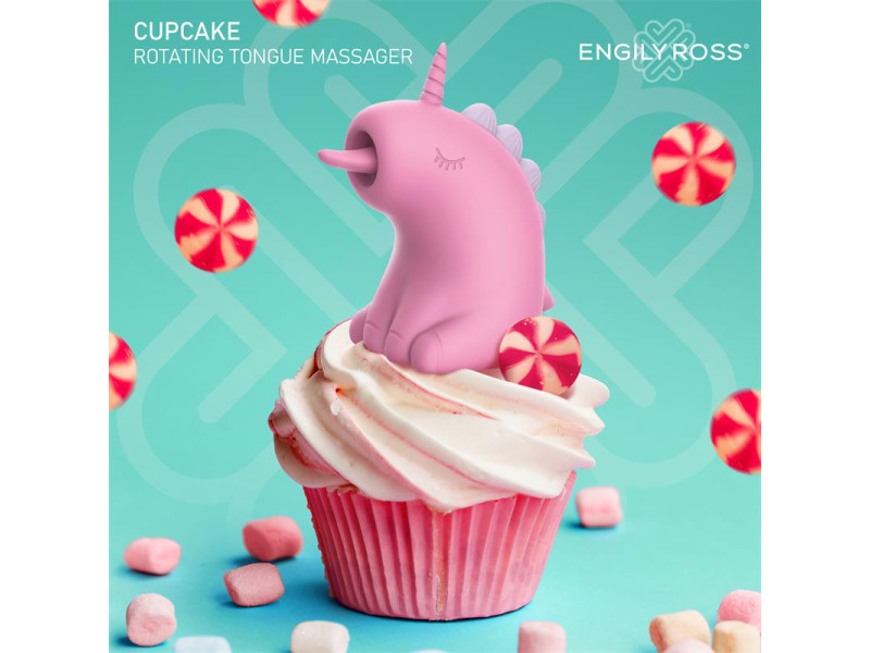 Cupcake Estimulador con Lengua Rotadora 360º