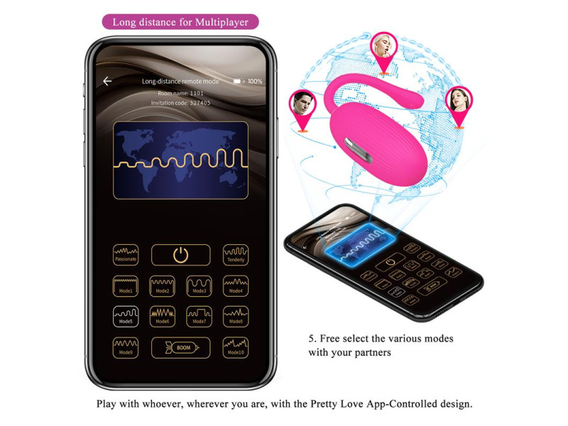 Doreen Huevo Vibrador con Electro Shock y App