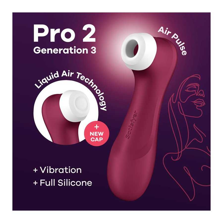 Pro 2 Gen 3 Liquid Air Technology Succion y Vibracion Wine Red Rojo Vino