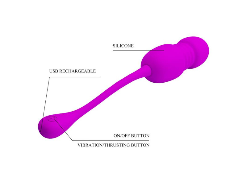 Callie Huevo Vibrador con Movimiento Thursting