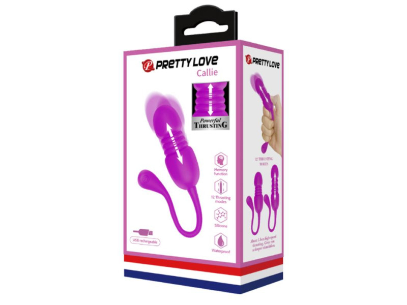 Callie Huevo Vibrador con Movimiento Thursting