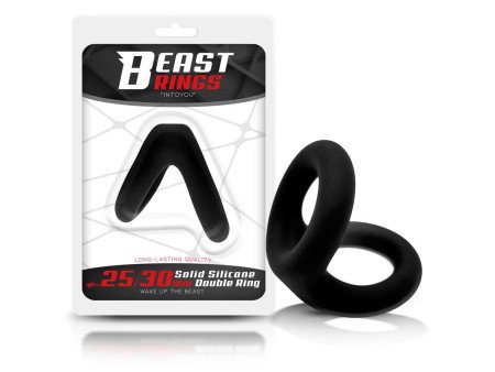 Anillo Doble para el Pene Silicona Solida 25 3 cm