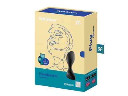 Trendsetter Plug Anal con Vibracion y APP Negro