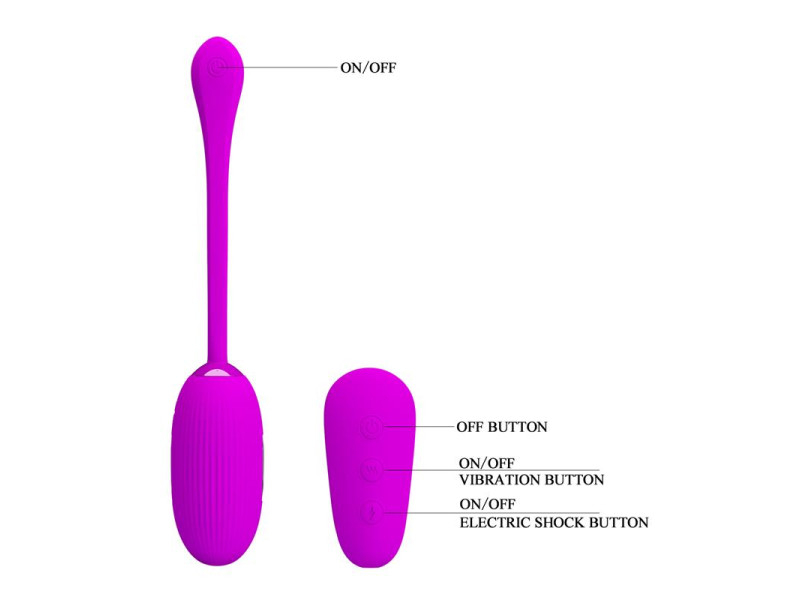 Shock Fun Huevo Vibrador con Electro Shock y Control Remoto