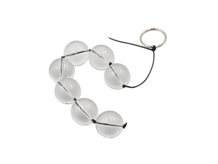 Cadena Anal con Bolas de Cristal 4 Tamanos Cadena Anal con Bolas de Cristal 4 Tamanos