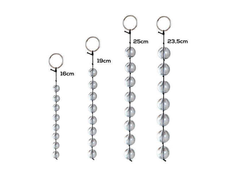 Cadena Anal con Bolas de Cristal 4 Tamanos