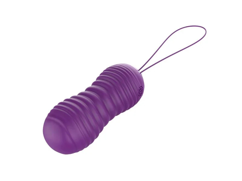 Orio Huevo Vibrador y Movimiento Telescopico Up and Down Control Remoto Purpura