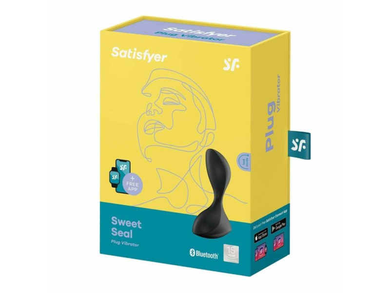 Sweet Seal Plug Anal con Vibracion y APP Negro
