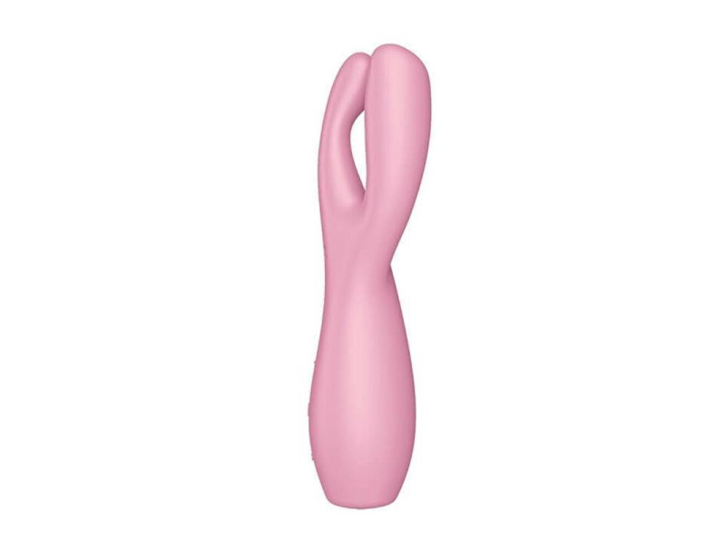 Threesome 3 Lay on Vibrador 3 Motores Rosa