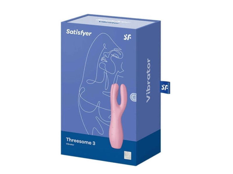 Threesome 3 Lay on Vibrador 3 Motores Rosa