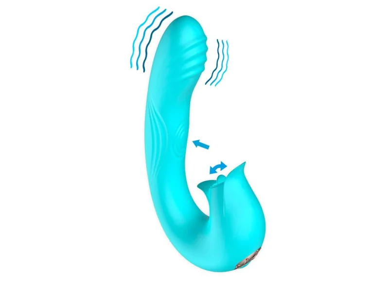 Hydra Vibrador con Pulsacion y Lengua Estimuladora de Clitoris 3 Motores USB