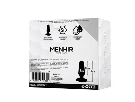 Menhir Plug Anal Silicona Negro