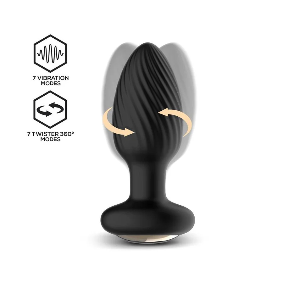 Drago Plug Anal Vibracion Movimiento Twister 360º y Control Remoto