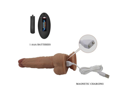 Jonathan Dildo con Vibracion y Empuje Control Remoro