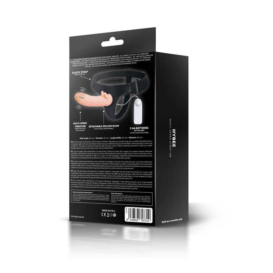 Hybee Dildo con Dildo Realista Hueco y Vibracion con Control Remoto