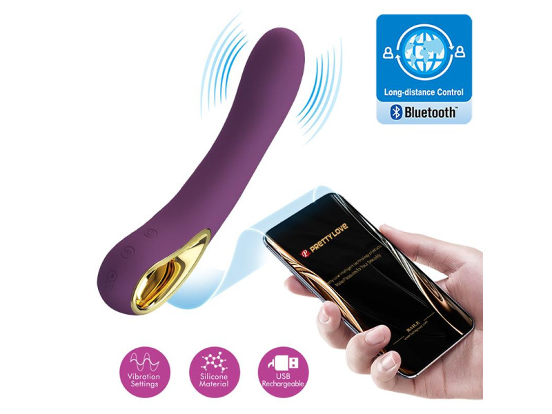 Ethan Vibrador con APP Purpura