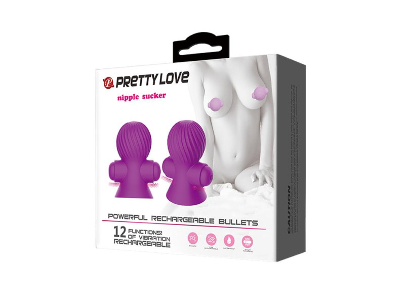 Funda para los Pezones con Vibracion Rosa