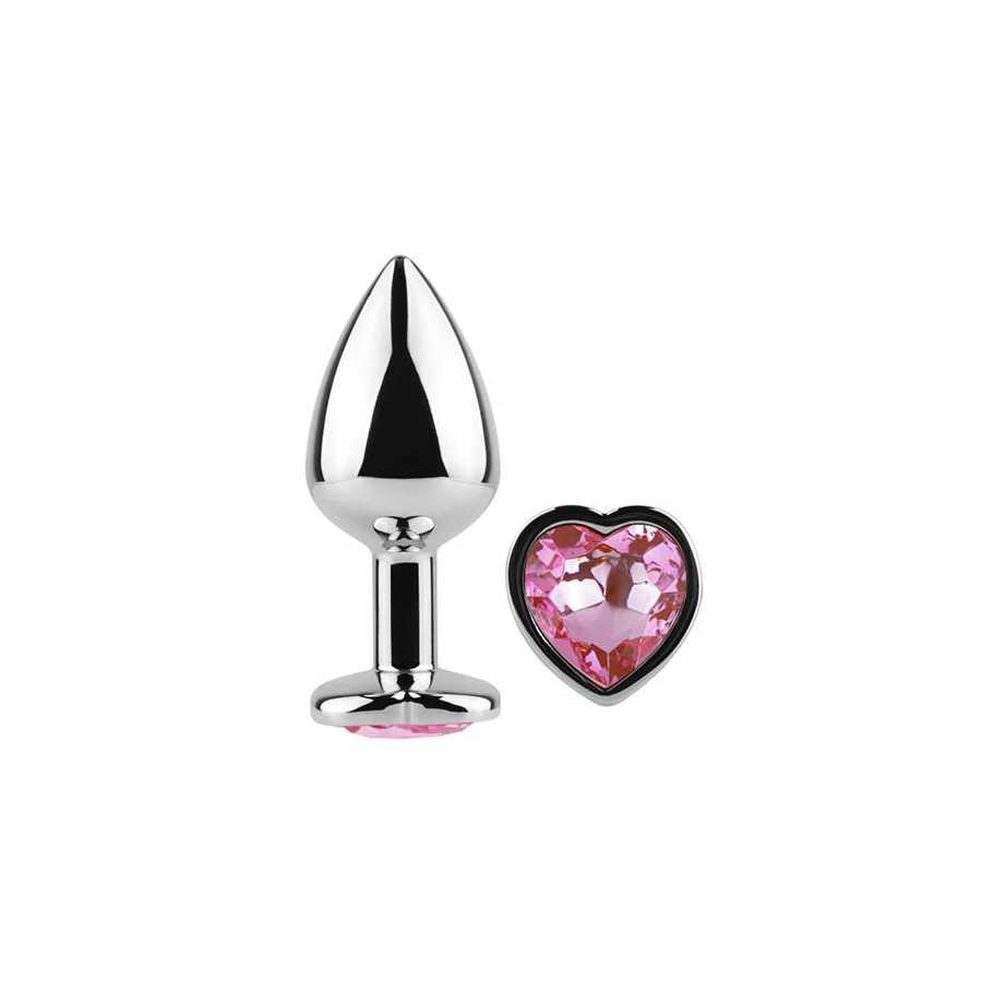 Plug Anal de Metal Corazon Fuchsia Talla S