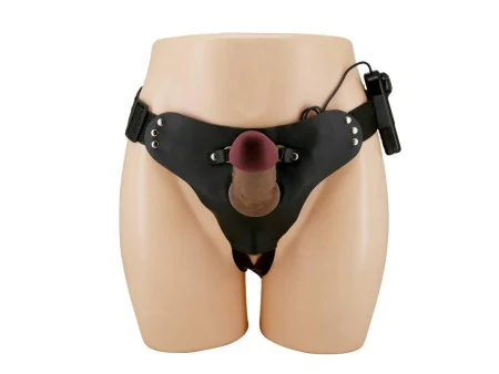Arnes con Dildo Hueco y Vibracion 74 Mavion