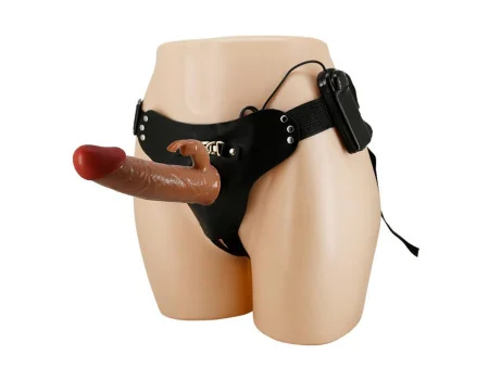 Arnes con Dildo Hueco y Vibracion 74 Mavion