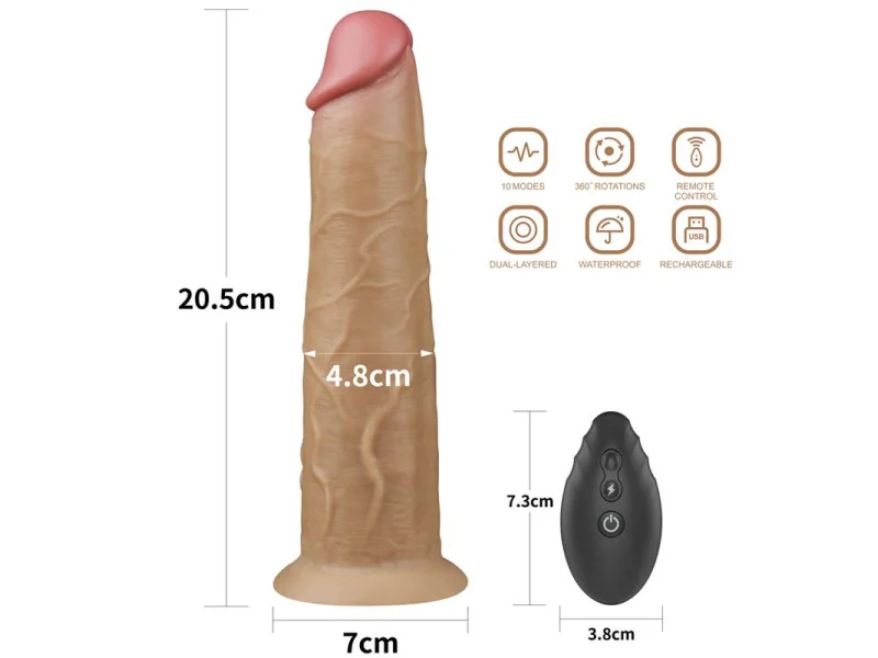 Vibrador con Rotacion Doble Capa 8
