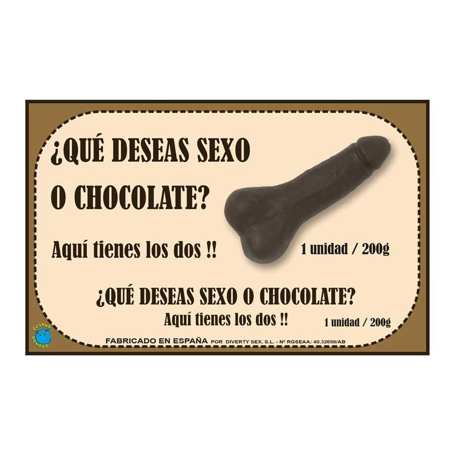 Chocolatina Chocolate Puro Forma de Pene 200 gr