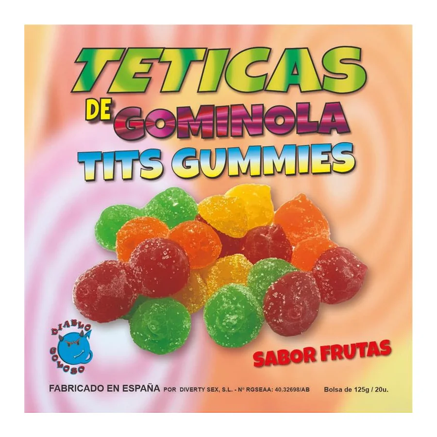 Caja de Gominolas Forma de Pecho Sabor Fruta Caja de Gominolas Forma de Pecho Sabor Fruta