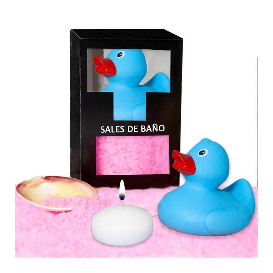 Set Sales Bano Aroma Rosas Pato Vela y Concha 150 gr