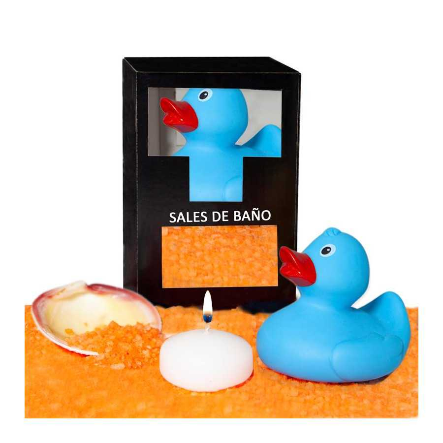 Set Sales Bano Aroma Mango Pato Vela y Concha 150 gr