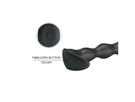 Yale Plug Anal con Vibracion Negro Yale Plug Anal con Vibracion Negro