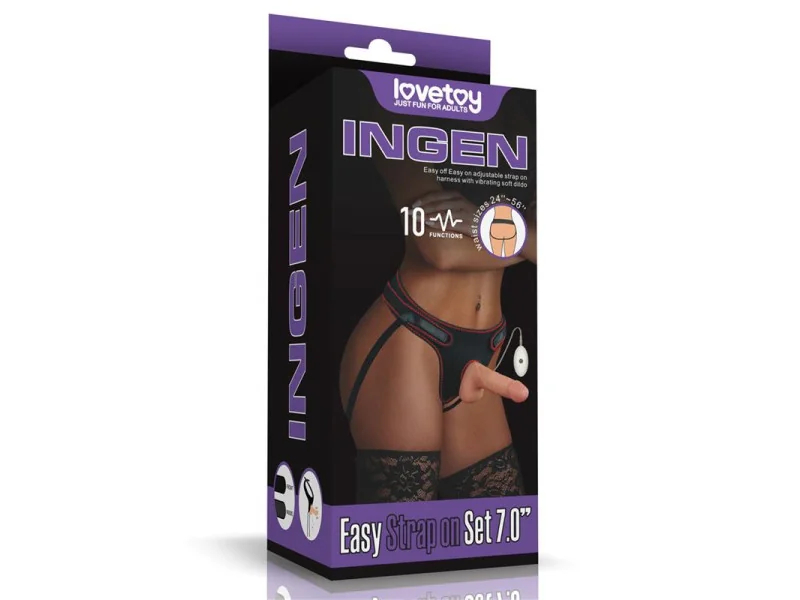 Arnes con Dildo con Vibracion y Control Remoto 70