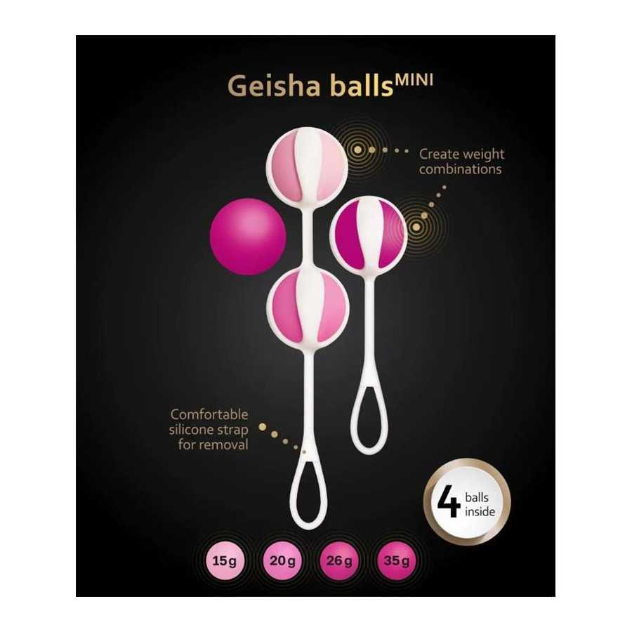 Set 4 Bolas Geisha Balls Mini Raspberry