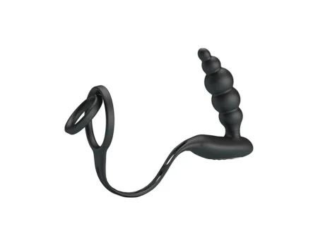 Plug Anal con Anillo para el Pene con Vibracion