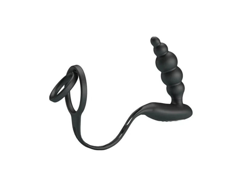 Plug Anal con Anillo para el Pene con Vibracion