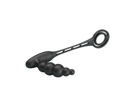 Plug Anal con Anillo para el Pene con Vibracion