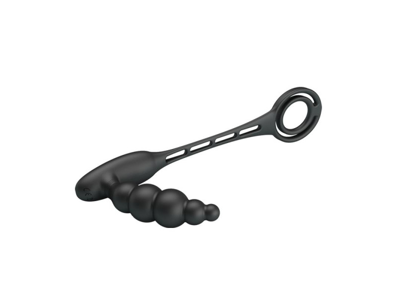 Plug Anal con Anillo para el Pene con Vibracion