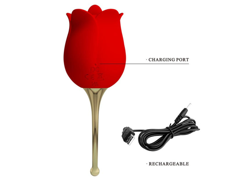 Rose Lover Estimulador con Vibracion y Licking
