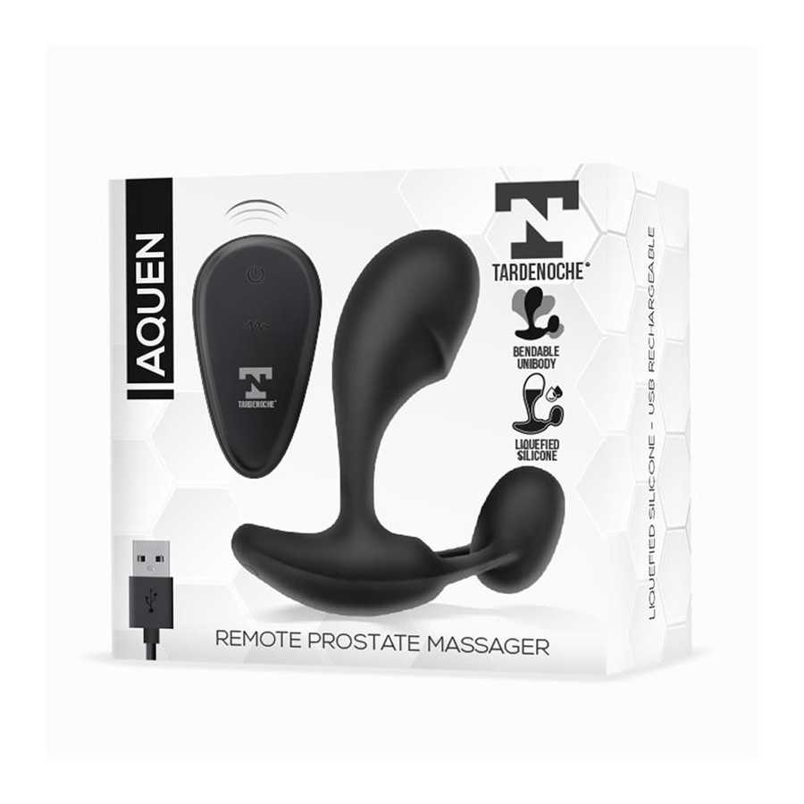 Aquen Estimulador Prostatico y Perineo Control Remoto Silicona Liquida USB Magnetico