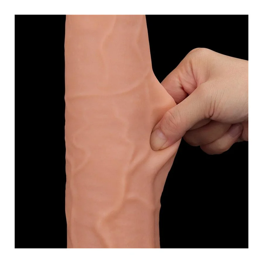 Dildo Dual Layer Piel Retractil 135