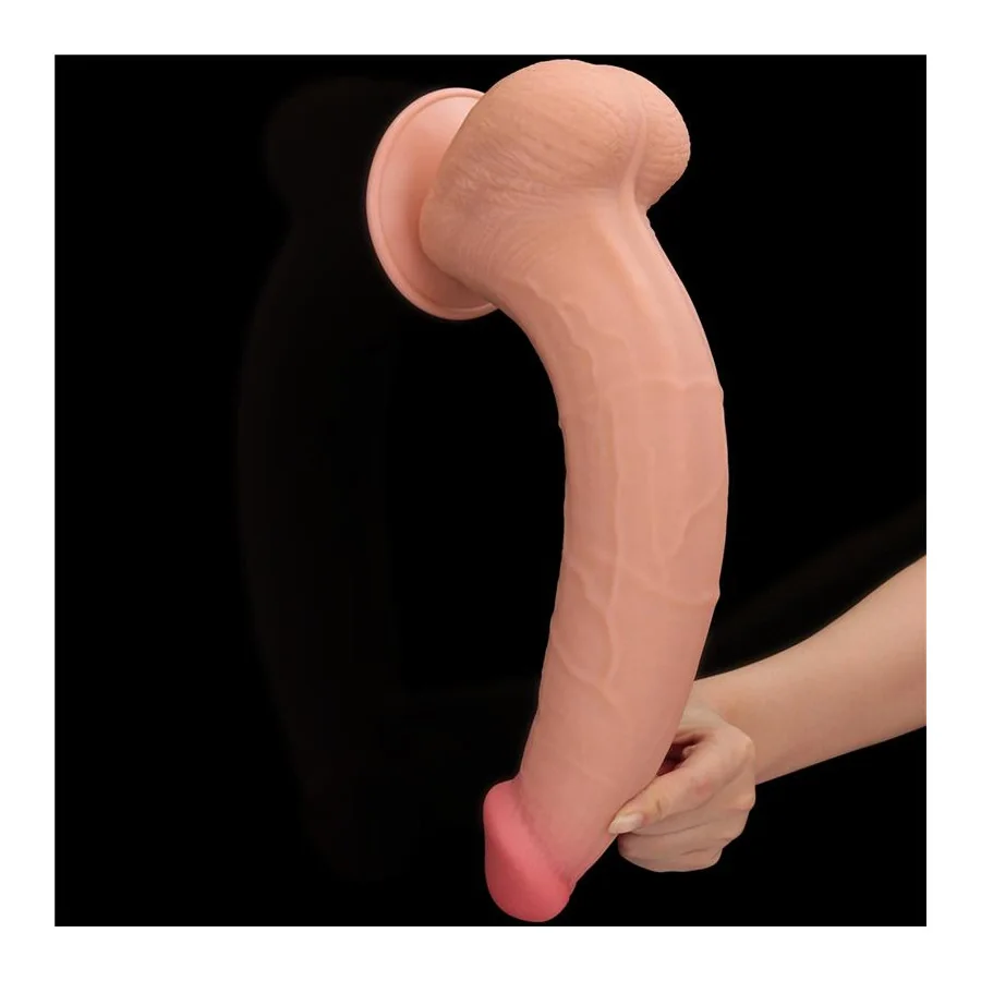 Dildo Dual Layer Piel Retractil 135