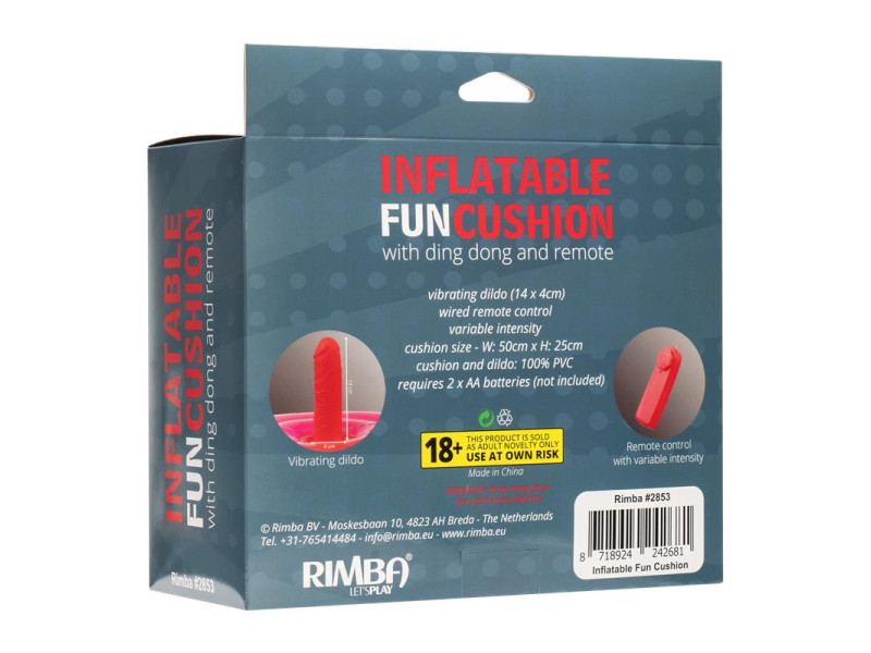Cojin Hinchable con Dildo Vibracion y Control Remoto Ding Dong