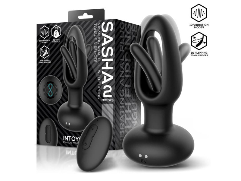 Sasha Plug con Vibracion y Lengua Flipping yControl Remoto