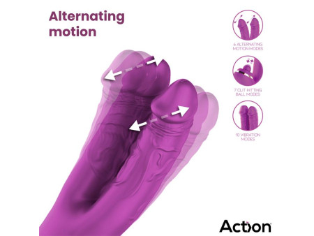 Nico Vibrador con Dildos Alternantes y Bola Percutora 4 Motores Nico Vibrador con Dildos Alternantes y Bola Percutora 4 Motores