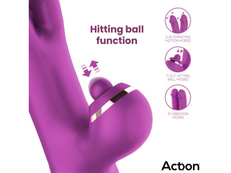 Nico Vibrador con Dildos Alternantes y Bola Percutora 4 Motores Nico Vibrador con Dildos Alternantes y Bola Percutora 4 Motores
