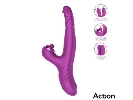 Nico Vibrador con Dildos Alternantes y Bola Percutora 4 Motores Nico Vibrador con Dildos Alternantes y Bola Percutora 4 Motores